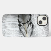 茨の冠のハートと聖書 iPhoneケース (裏面横)