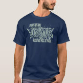 茨の冠をかぶったイエスとイエスを求める Tシャツ (正面)