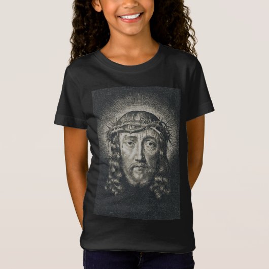 茨の冠を被せられた聖面 Tシャツ (正面)