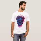 茨の冠を被ったドクロ Tシャツ (正面フル)