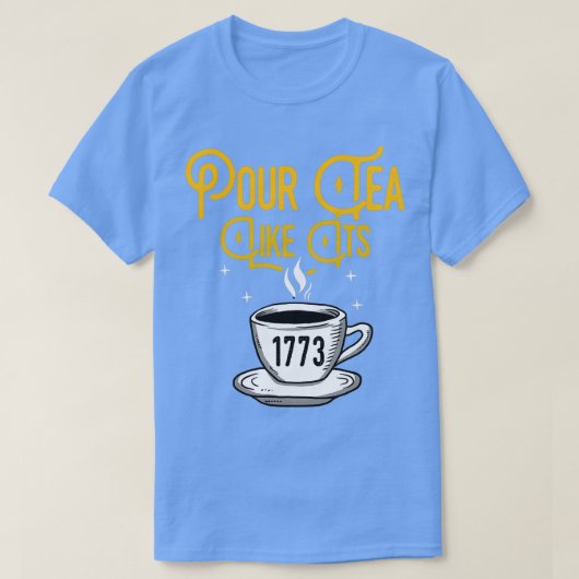 茶おもしろいパーティー Tシャツ (デザイン正面)