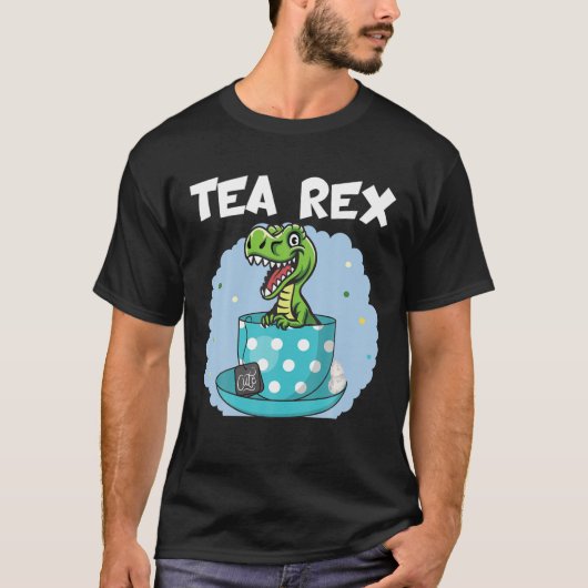 茶おもしろいレックス Tシャツ (正面)