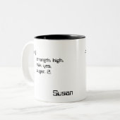 茶およびコーヒーカスケーディング・スタイル・シートのマグ ツートーンマグカップ (正面左)