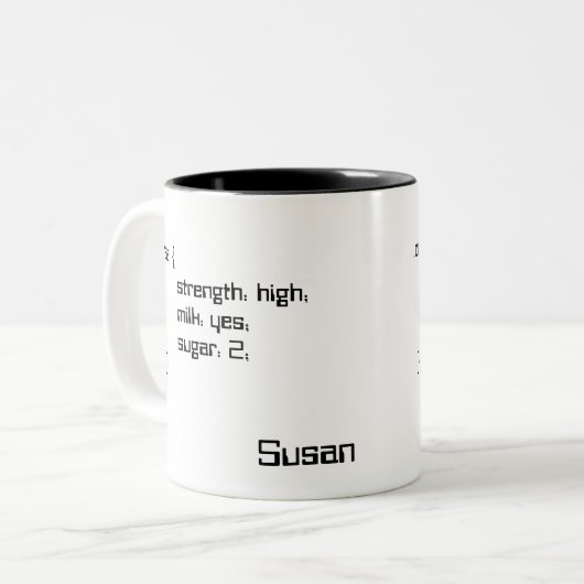 茶およびコーヒーカスケーディング・スタイル・シートのマグ ツートーンマグカップ (正面左)