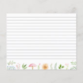 茶お洒落パーティーブライダルシャワーレシピカード (裏面)