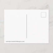 茶お洒落パーティーマウスと鳥 ポストカード (裏面)