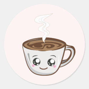 、茶かわいいのコーヒー ラウンドシール