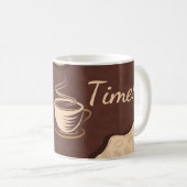 茶とクリームのミニマリストコーヒー時間 コーヒーマグカップ (正面右)