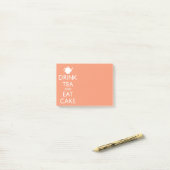 茶とケーキを飲食べむ ポストイット (デスク上)