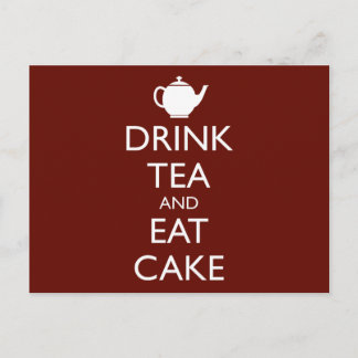 茶とケーキを飲食べむ ポストカード