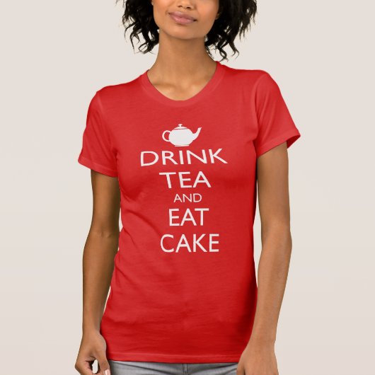 茶とケーキを飲食べむ Tシャツ (正面)