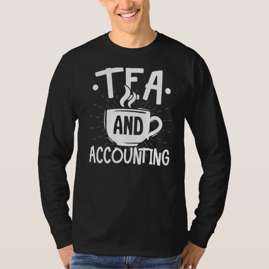 茶と会計税コンサルタント会計士Cpa Tシャツ (正面)