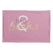 茶と書籍の枕カバー・セット 枕カバー (裏面-左)