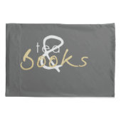 茶と書籍の枕カバー・セット 枕カバー (裏面-左)