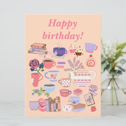 茶と本 (スタンド正面)