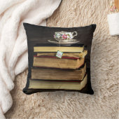 茶と本 クッション (ブランケット)