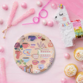 茶と本 ペーパープレート (パーティー)