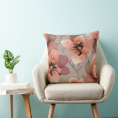 茶と桃の花 クッション (椅子)