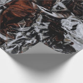 茶と白の干し葉 ラッピングペーパー (角)
