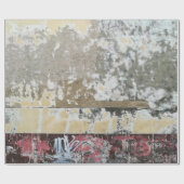 茶と白の抽象芸術絵画 ラッピングペーパー (フラット)