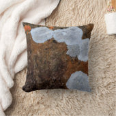 茶と白の石片 クッション (ブランケット)