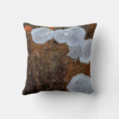 茶と白の石片 クッション (裏面)