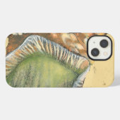 茶と緑の貝殻 iPhoneケース (裏面横)