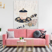 茶と鍵のポット, 1822 キャンバスプリント (インサイチュ (リビング))