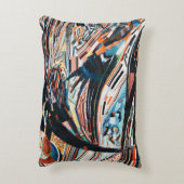 茶と青の積み重ねの木造船場 アクセントクッション (裏面(縦))