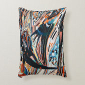 茶と青の積み重ねの木造船場 アクセントクッション (正面(垂直))