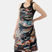 茶と青の積み重ねの木造船場 エプロン (インサイチュ)