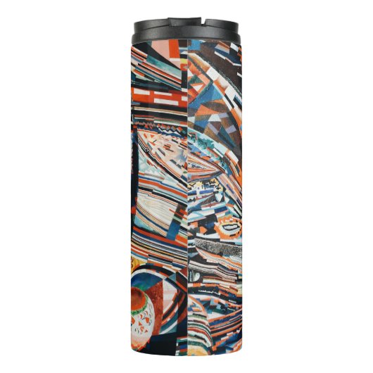 茶と青の積み重ねの木造船場 タンブラー (裏面)