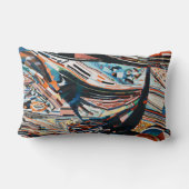 茶と青の積み重ねの木造船場 ランバークッション (裏面)