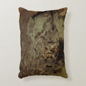 茶と黒の抽象芸術絵画 アクセントクッション (正面(垂直))