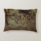 茶と黒の抽象芸術絵画 アクセントクッション (裏面)