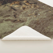 茶と黒の抽象芸術絵画 シェルパブランケット (3/4)