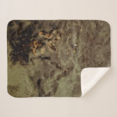 茶と黒の抽象芸術絵画 シェルパブランケット (正面(横))