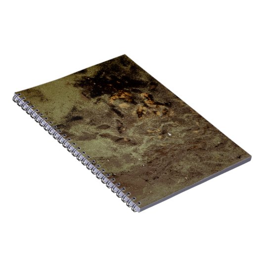 茶と黒の抽象芸術絵画 ノートブック (右側)