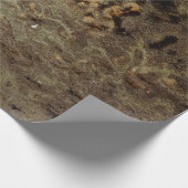 茶と黒の抽象芸術絵画 ラッピングペーパー (角)