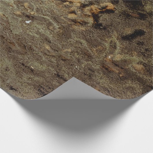 茶と黒の抽象芸術絵画 ラッピングペーパー (角)