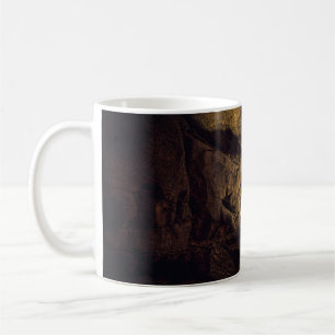 茶と黒の洞絵画窟 コーヒーマグカップ