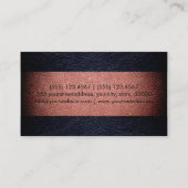 茶と黒の革 名刺 (裏面)