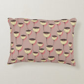 茶とpの継ぎ目のない秋のカップ花 アクセントクッション (裏面)