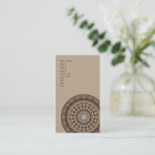 茶によって染められる曼荼羅 • 縦の名刺 名刺 (スタンド正面)