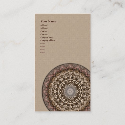 茶によって染められる曼荼羅 • 縦の名刺 名刺 (正面)
