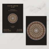 茶によって染められる曼荼羅 • 縦の名刺 名刺 (正面/裏面)