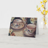 茶のための2 カード (黄色い花)