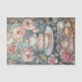 茶のバラガーデンデコペティッシュペーパー 薄葉紙 (正面)