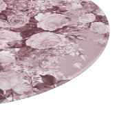 茶のバラ:水彩花束パターン。 カッティングボード (角)