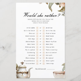 茶のパーティーエレガントは、彼女はむしろブライダルゲーム